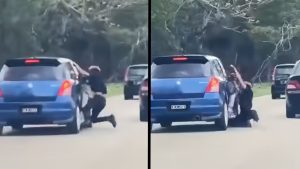 Вирусен клип на малайзиец, вкопчен в движещата се кола на бившата съпруга, доведе до арест в Джохор