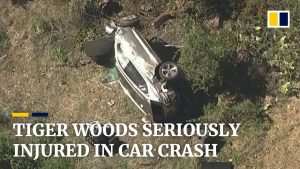 Тайгър Уудс участва в катастрофа с преобръщане на кола във Флорида